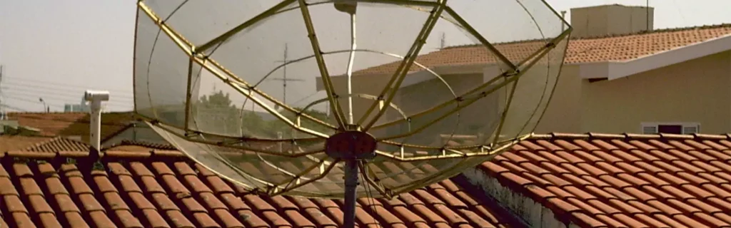 satellite dish on roof