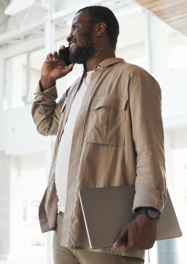 Man using phone